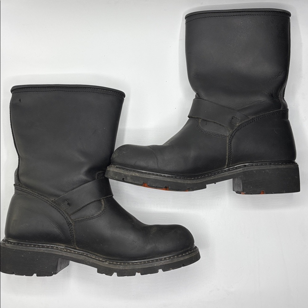 Men’s Element X Size 9 M Black Waterproof Leather Pull On Motorcycle Boots - Picture 3 of 10